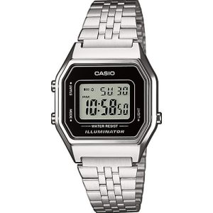 RELOJ CASIO RETRO DE MUJER, ACERO, MEDIANO ESFERA NEGRA LA680WEA-1EF