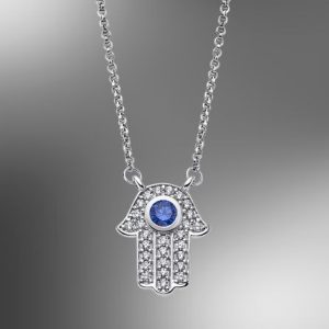 Colgante Lotus Silver mano de Fátima para mujer