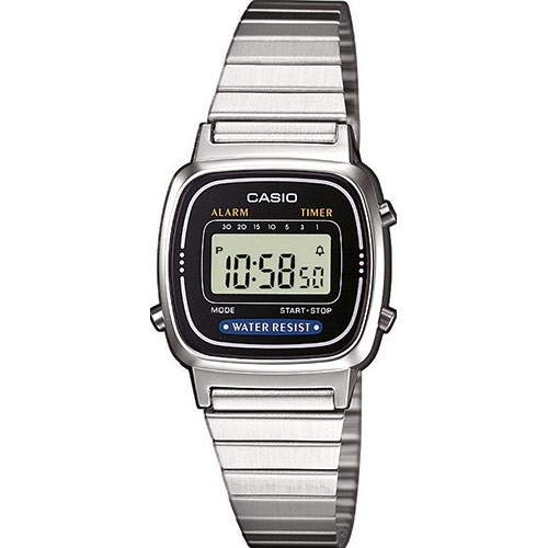 RELOJ CASIO RETRO VINTAGE LA670WEA-1EF MUJER ESFERA NEGRA