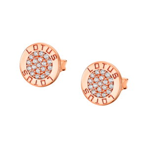 PENDIENTES LOTUS SILVER ROSADOS CON CIRCONITAS LP1252-4-3 MUJER