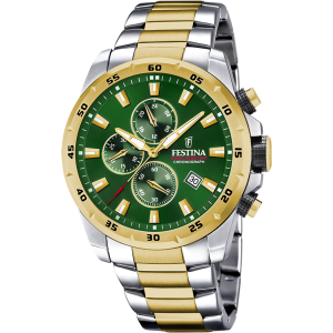 RELOJ FESTINA CHRONO SPORT F20562/3 VERDE CORREA DE ACERO, HOMBRE
