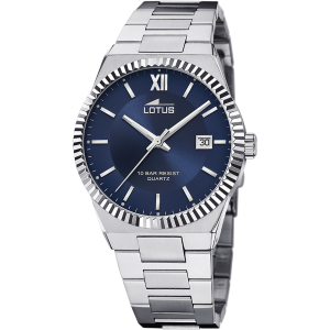 Reloj Lotus de hombre en acero, esfera azul Freedom 18835/2
