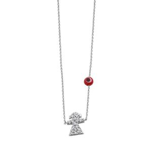 COLGANTE LOTUS SILVER DE MUJER CON UNA NIÑA DE CIRCONITAS LP1260-1-1 MUJER