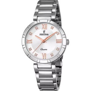 RELOJ DE MUJER FESTINA MADEMOISELLE F16936/B DE ACERO ESFERA PLATA