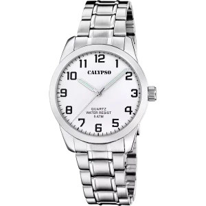 RELOJ CALYPSO K5866/1 ACERO HOMBRE ESFERA BLANCA NUMEROS