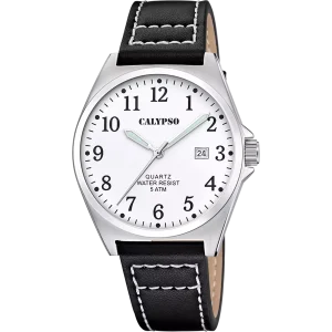 RELOJ CALYPSO K5868/1 PIEL NEGRO HOMBRE CAJA ACERO