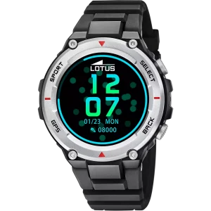 Reloj Lotus Smartwatch de hombre con gps incorporado caja gris-negra 50024/2