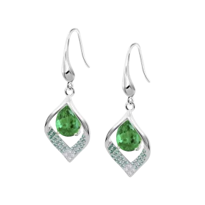 PENDIENTES LOTUS SILVER COLORS PIEDRAS VERDES LP3711/4/3 PLATA MUJER