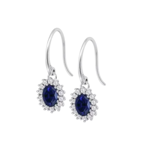 Pendientes Lotus Silver de mujer, plata piedra azul LP3459/4/9